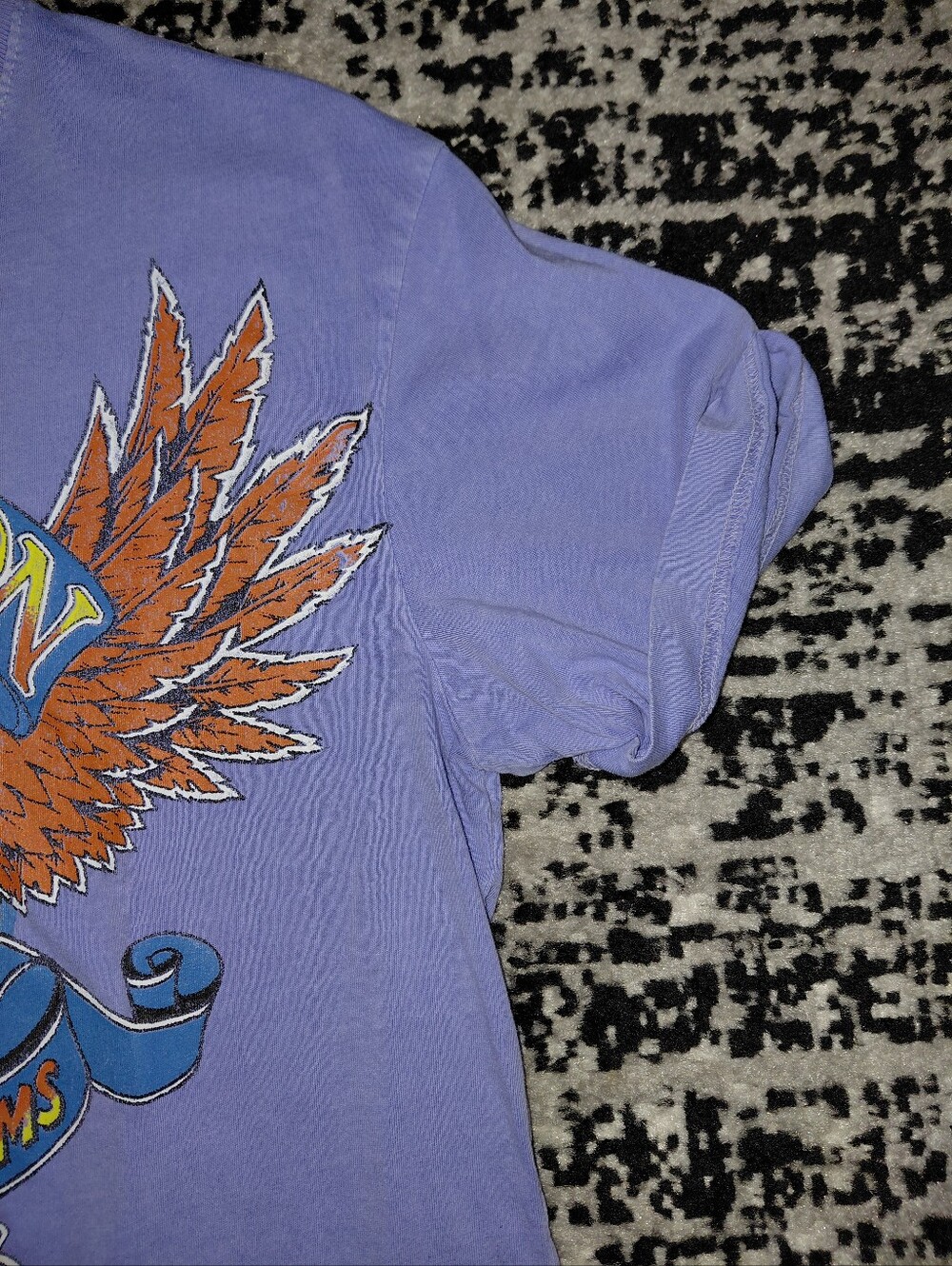 Affliction AC Eagle Clutch Tee S Lavender Vintage Wash Y2K Biker Graphic T-Shirt - Picture 5 of 7